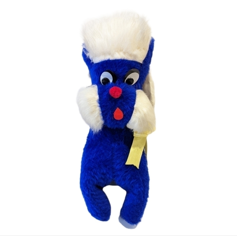 2/$20 Vintage 70's Blue Poodle Dog Plush 19”